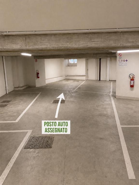 Assigned private parking space in the covered garage at Casa dei Greghi in Trieste